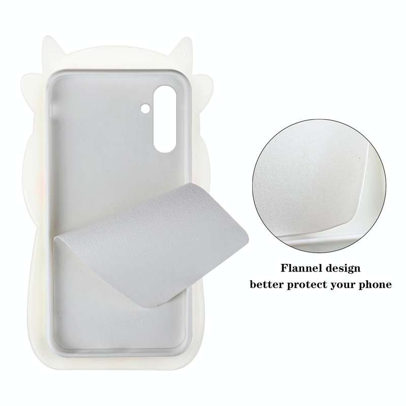 For Samsung Galaxy A13 5G Crossbody Cartoon Silicone Phone Case(Cow)
