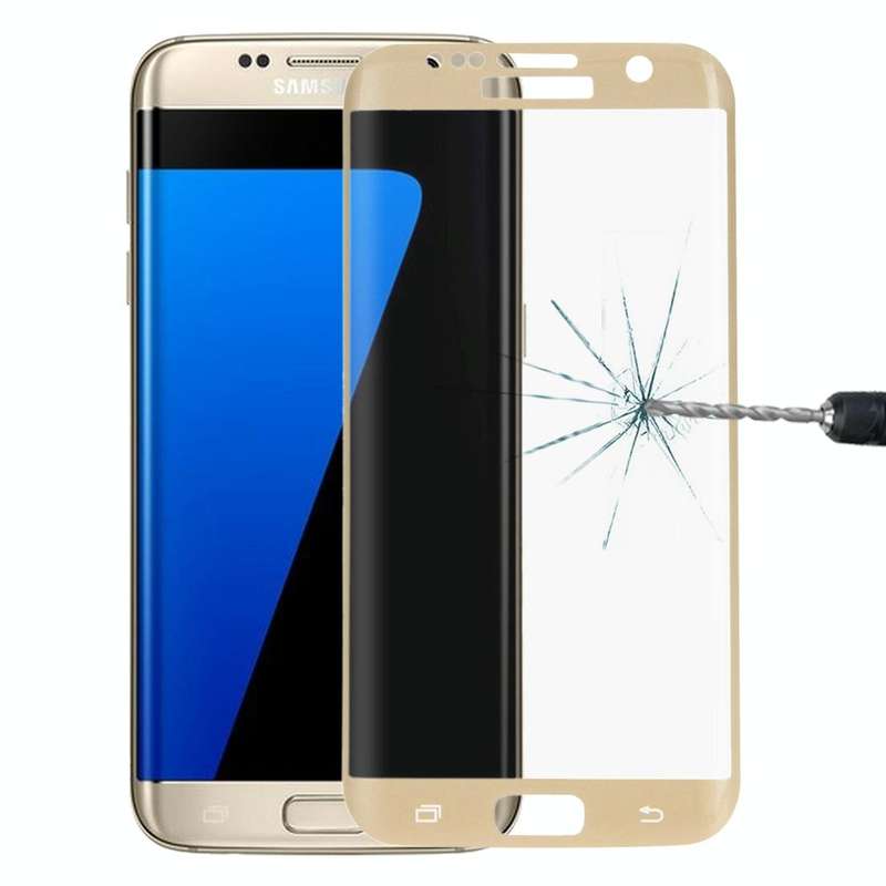 For Galaxy S7 Edge / G935 0.26mm 9H Surface Hardness 3D Explosion-proof Colorized Silk-screen Tem...