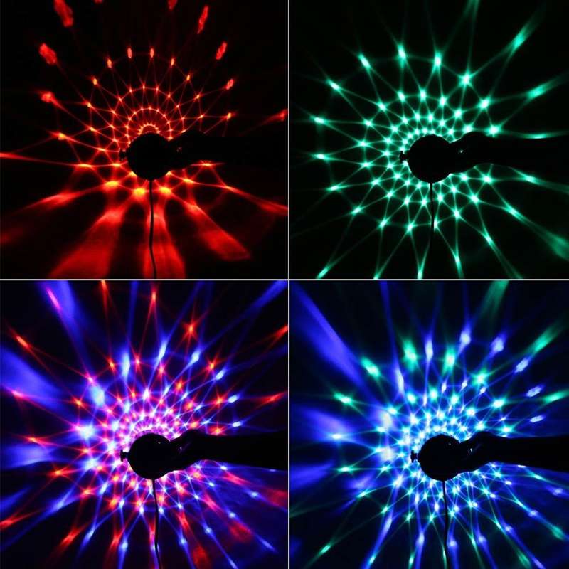 YouOKLight YK2278 3W Sound Activated Party DJ Lighting RBG Disco Ball Strobe Lamp Stage Par Light...