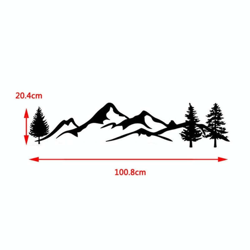 2 PCS D-791 Mountain Forest Car Sticker SUV Off-Road Vehicle Body Sticker Rear Windshield Car Sti...