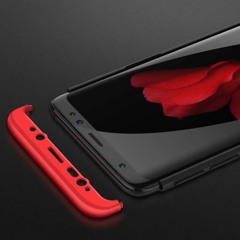 GKK for Galaxy S9 Three Stage Splicing 360 Degree Full Coverage PC Protective Case Back Cover (Bl...