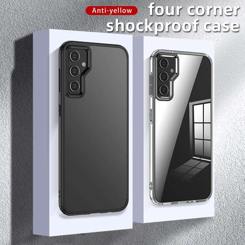 For Samsung Galaxy A54 5G Armor Clear TPU Hard PC Phone Case(Matte Black)