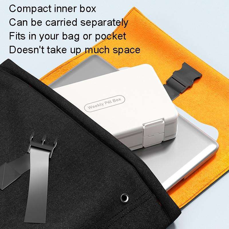 24 Grid Large Capacity Sealing Pills Case 3 Times A Day 7 Day Medicine Organizer Box(White)