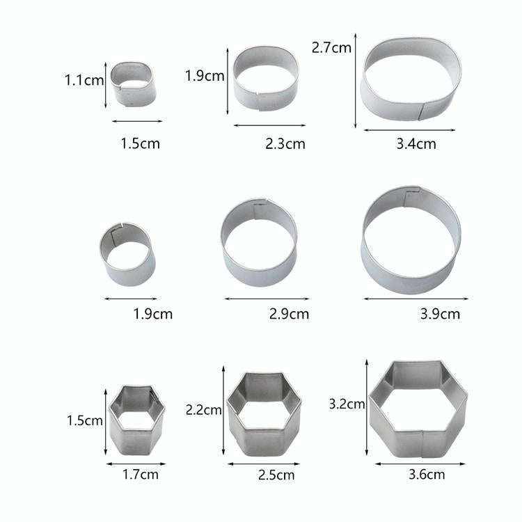 24 PCS / Set Stainless Steel DIY Cookie Biscuits Molds Geometry Baking Tools (Rectangle)