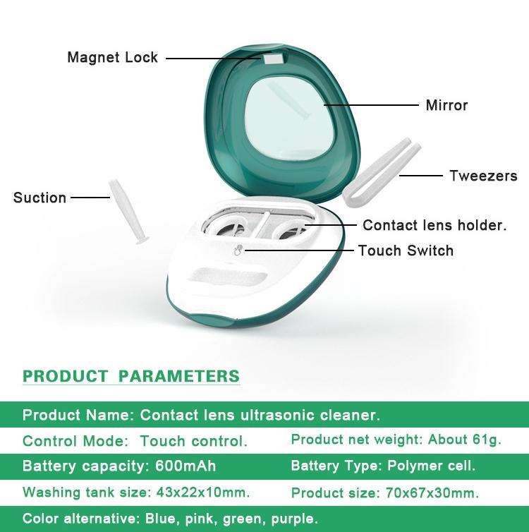 BAKU BA-2030 Portable Ultrasonic Contact Lens Cleaner(Blue)