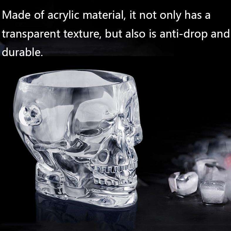 1.5L Acrylic Bar Skull Shape Ice Bucket(Transparent)
