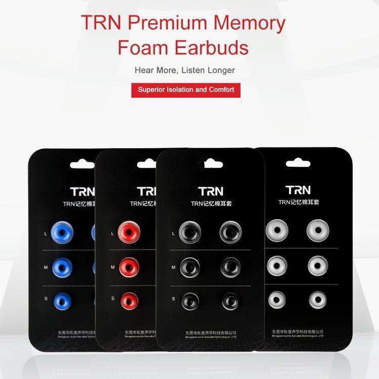 TRN Earphone Silicone Memory Foam Earplug(Grey)