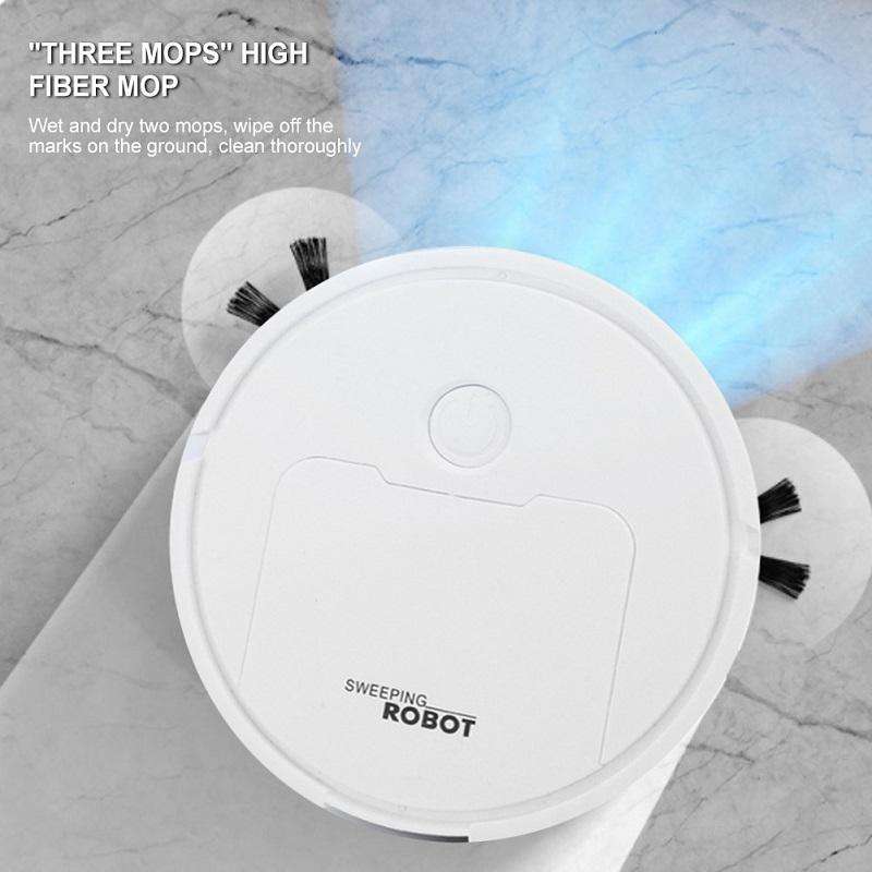 3 in 1 Mini Vacuum Cleaner Intelligent Sweeping Robot(Black)