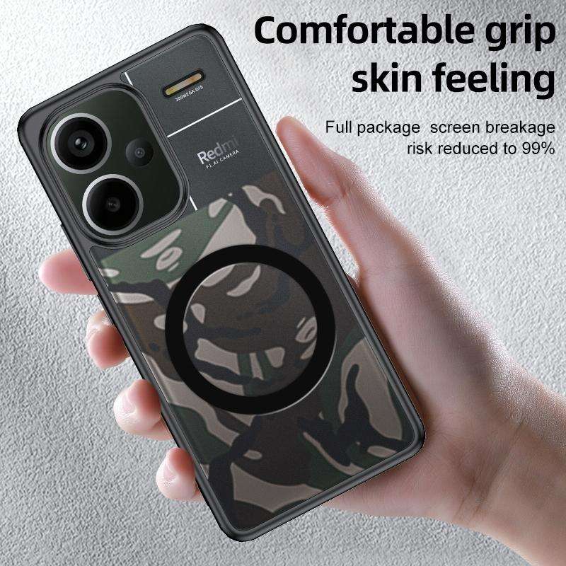 For Xiaomi Redmi Note 13 Pro+ Armor Clear TPU Hard PC Phone Case(Matte Black)