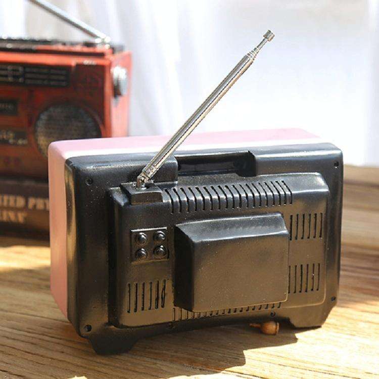 Vintage Radio TV Set Home Decoration Retro Craft Decoration, Style:TV Yellow