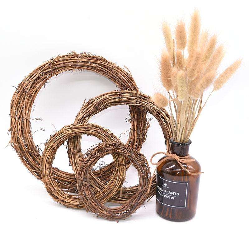 2 PCS Tree Vine Christmas Wreath DIY Rattan Garden Decoration Rattan Window Decoration, Size:15CM