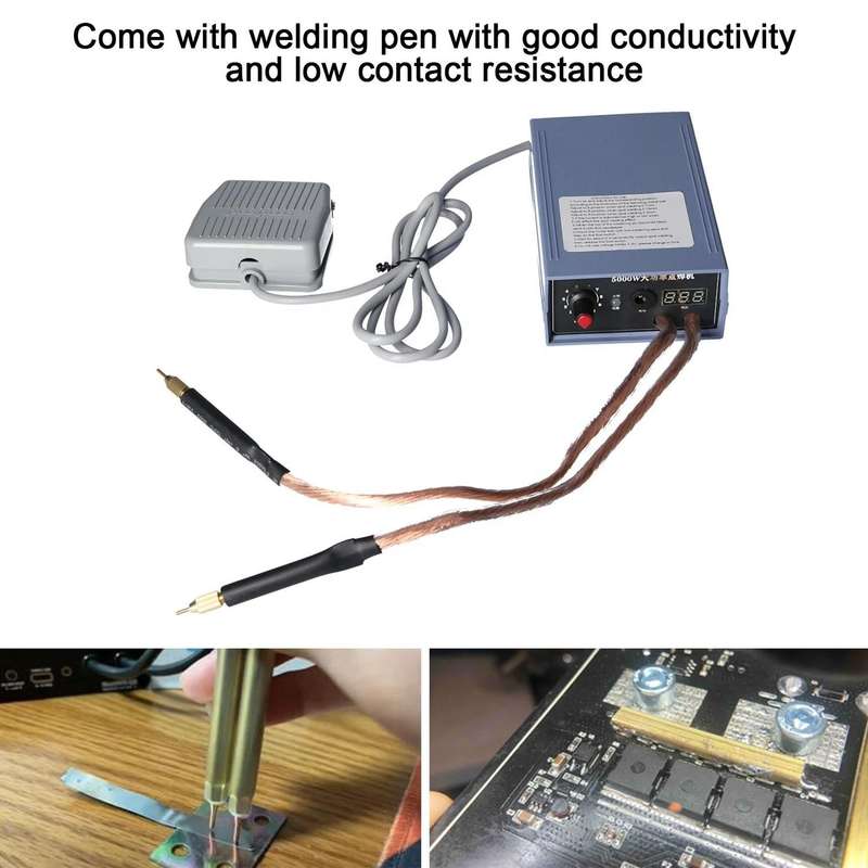 Portable 18650 Battery Spot Welder 5000W High Power Handheld Spot Welding Machine, Style: Automat...