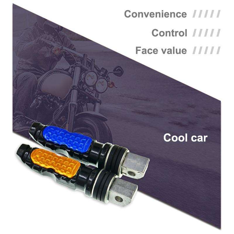 Universal Motor Bike Footpegs Foot Rests Rear Pedals Set Motorcycle Modification Accessories(Silver)
