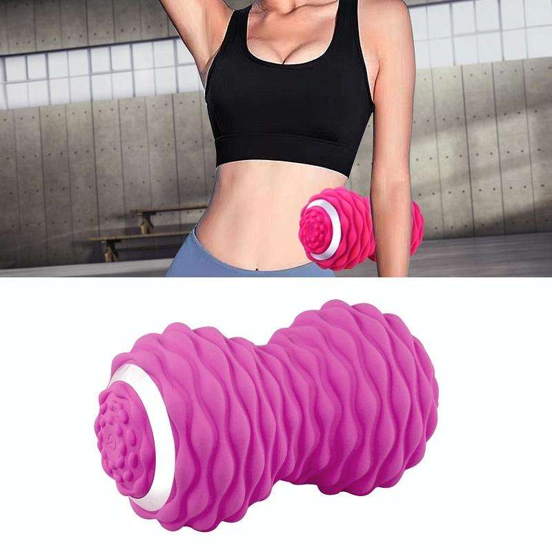 Massage Fitness Electric Silicone Massage Ball Muscle Relaxation Fascia Ball Peanut Shape Yoga Ba...