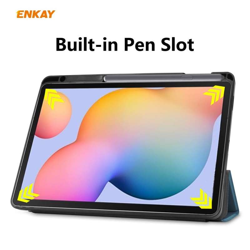 For Samsung Galaxy Tab S6 Lite P610 / P615 / Tab S6 Lite 2022 / P613 / P619 ENKAY Leather Smart T...