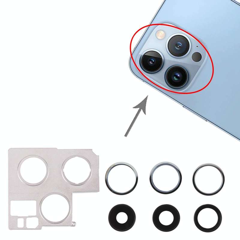 Camera Lens Cover With Retaining Bracket for iPhone 13 Pro (Green)