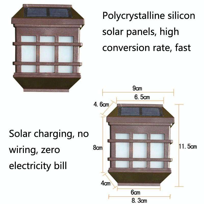 5180113 Solar Outdoor Waterproof Panes Wall Light(White Light)