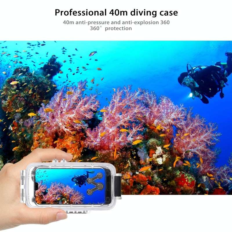 PULUZ PULUZ 40m/130ft Waterproof Diving Case for Huawei P20, Photo Video Taking Underwater Housin...