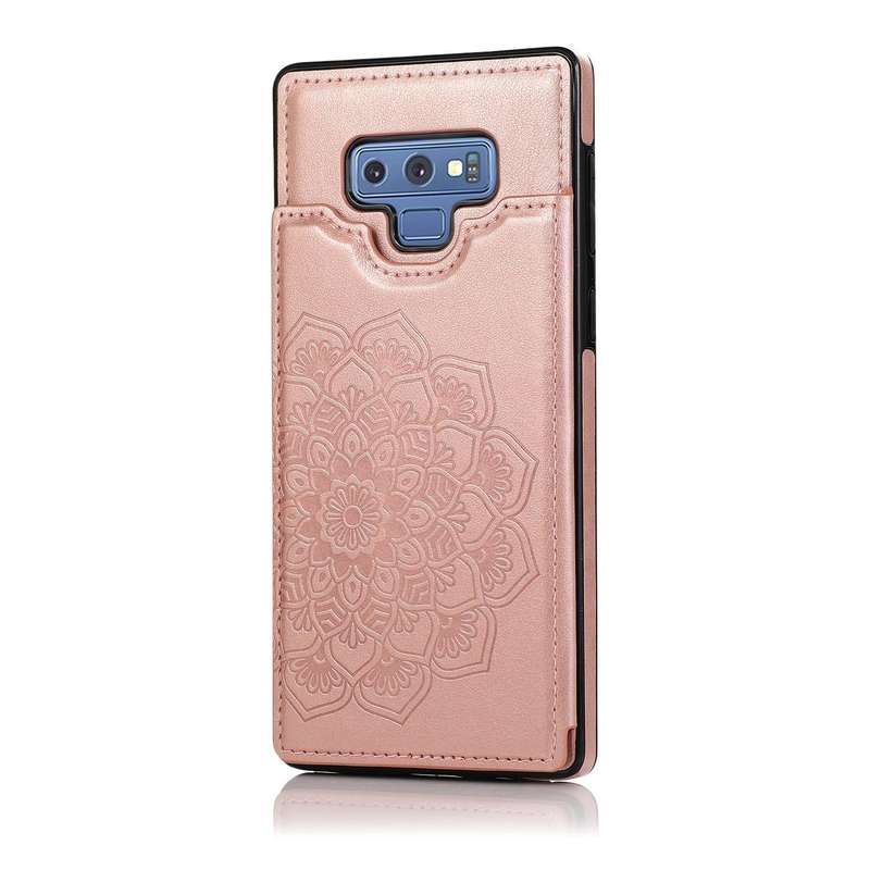 For Samsung Galaxy Note9 Double Buckle Mandala Pattern PU+TPU Protective Case with Card Slots & H...