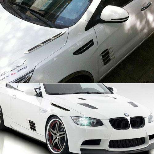 2 PCS Hood Side Shark Gill Simulation Air Flow Vent Fender Sticker for Car Decoration, Size: 22cm...