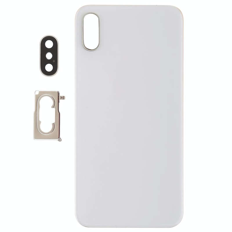 Battery Back Cover with Back Camera Bezel & Lens & Adhesive  for iPhone XS(White)