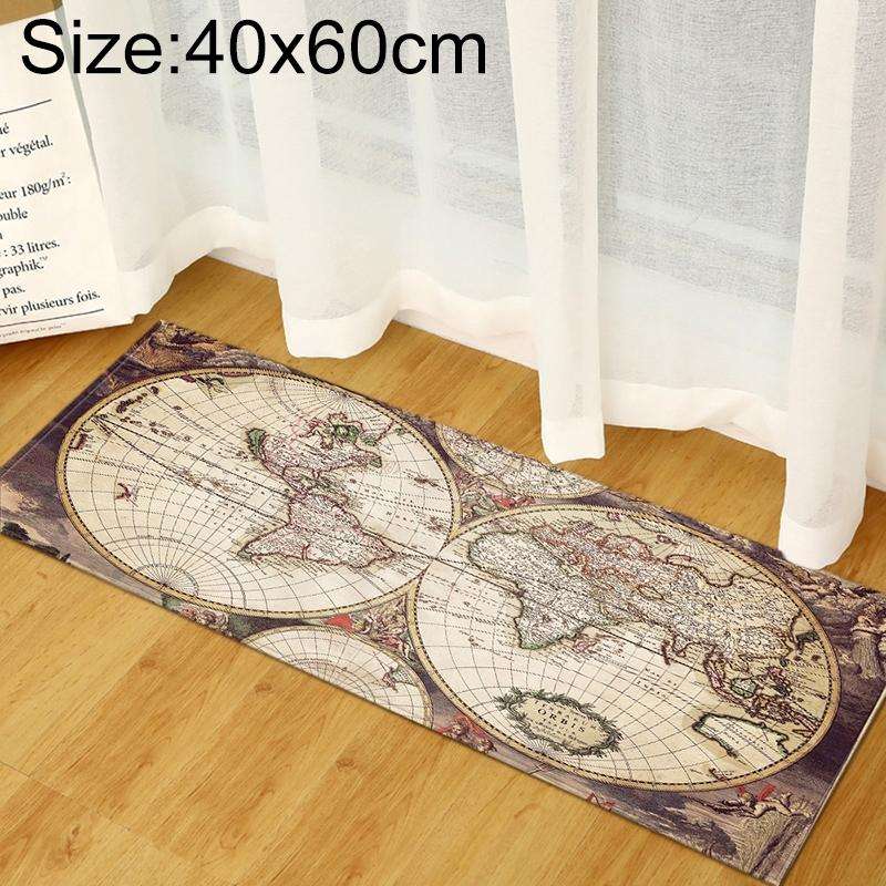 World Map Carpets Rug Bedroom Kids Baby Play Crawling Mat Memory Foam Area Rugs Carpet, Size:40x6...