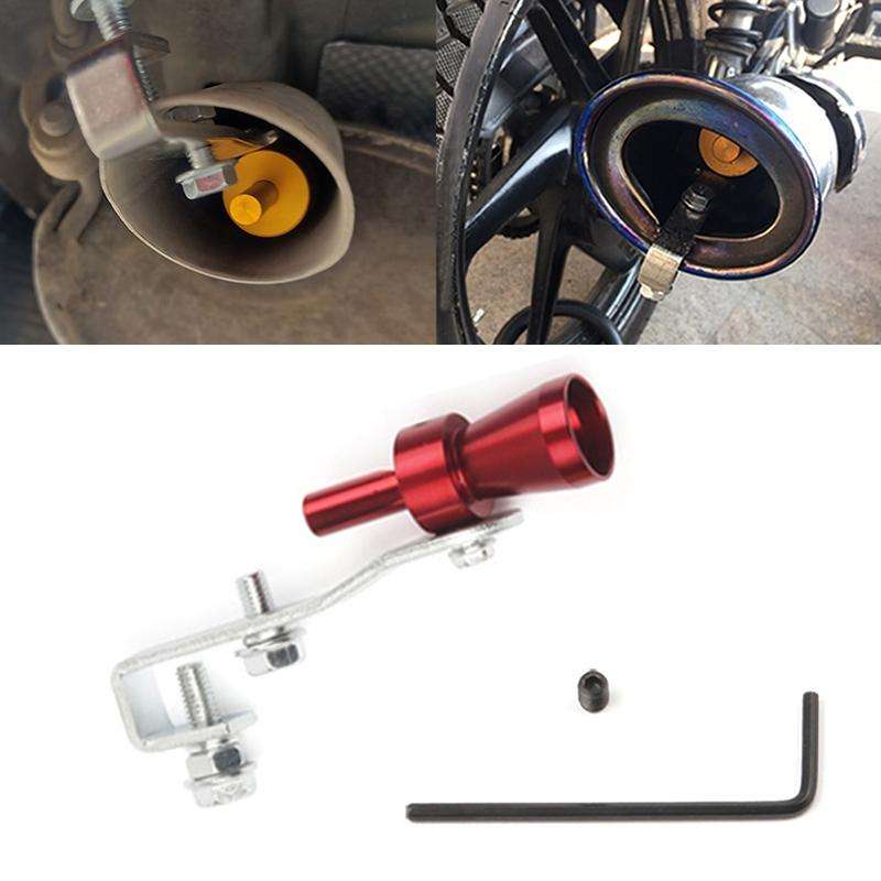 Universal Aluminum Turbo Sound Exhaust Muffler Pipe Whistle Car / Motorcycle Simulator Whistler, ...