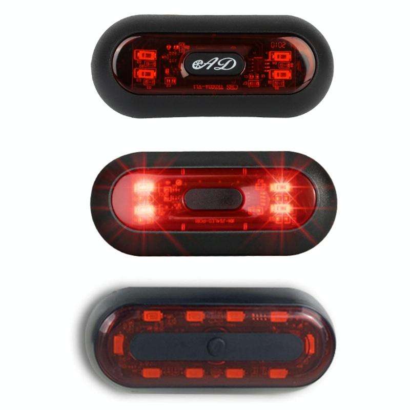 Motorbike Helmet Warning Light USB Rechargeable Waterproof Tail Light, Specification: 4 Beads B M...