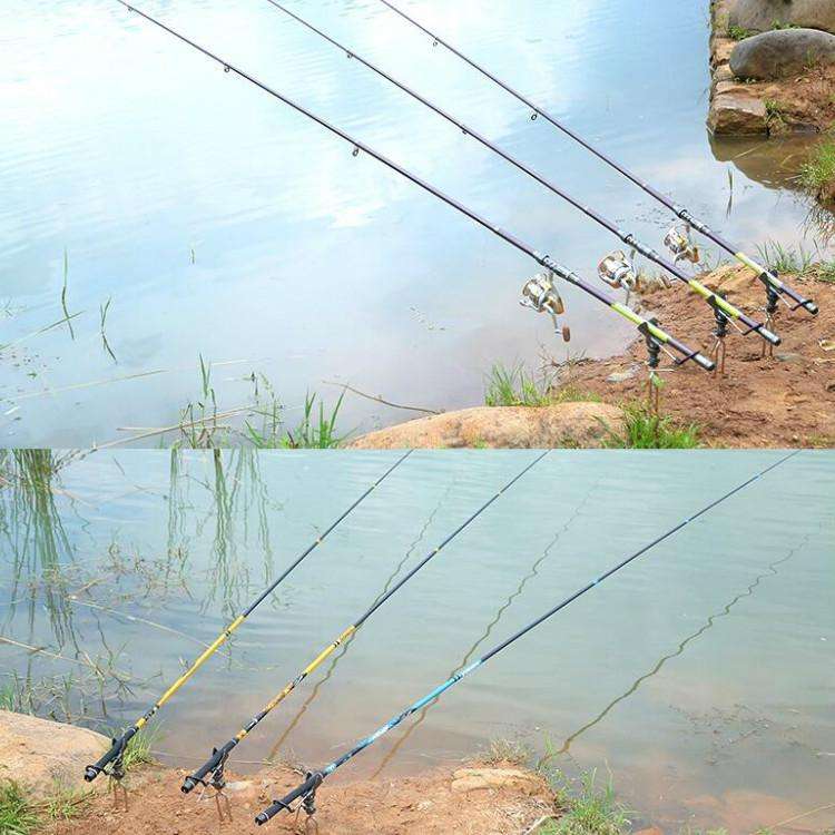 Stainless Steel Fishing Bracket Throwing Rod Sea Rod Hand Rod Fishing Rod Bracket, Color:B Gray
