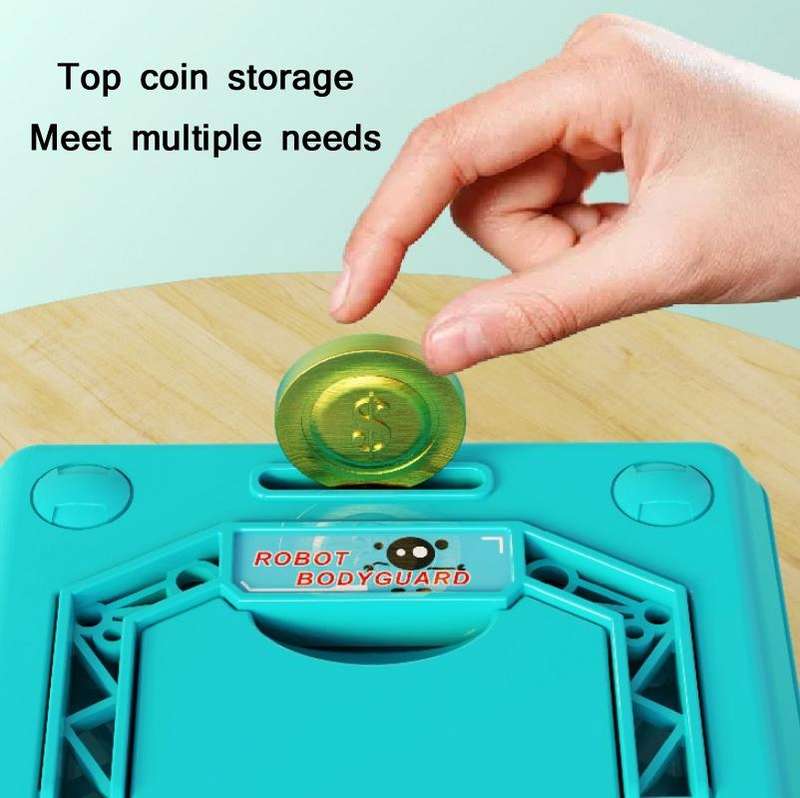 Children Cartoon Simulation Human Face Fingerprint Music Chinese British Switch Piggy Bank, Speci...