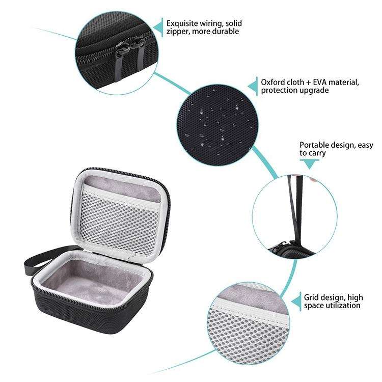 JD-275178 EVA Hard Case Travel Protective Carrying Storage Bag for JBL GO / JBL GO 2(Black + Red)