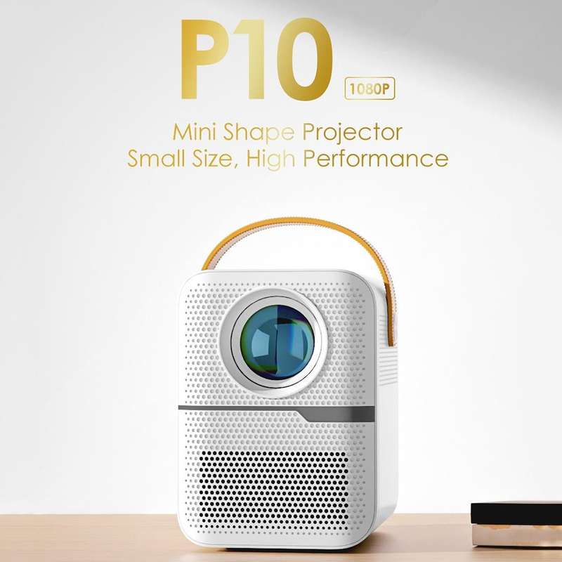 P10 1080P Android 10.0 Smart Portable LCD Mini Projector, Plug Type:UK Plug