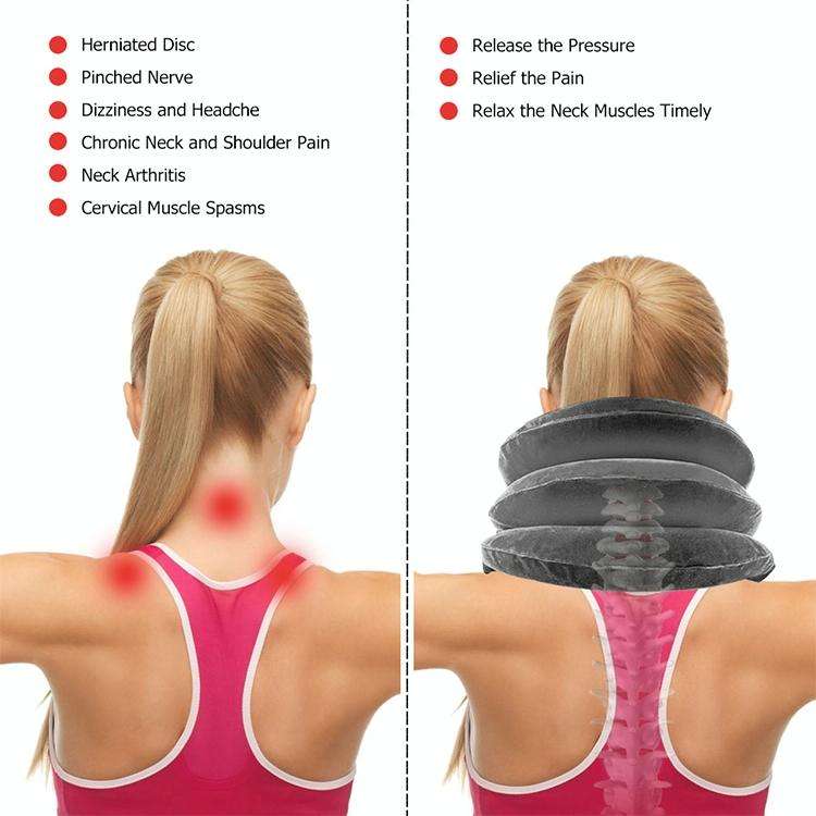 Household Full Cashmere Cervical Traction Instrument Neck Protection Inflatable Cervical Spine Ma...
