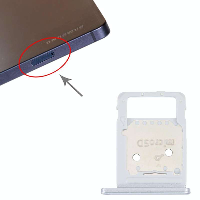For Samsung Galaxy Tab S7 FE SM-T736 SIM Card Tray + Micro SD Card Tray (Silver)