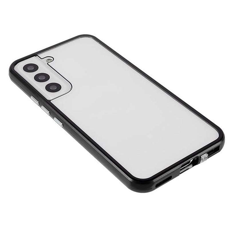 For Samsung Galaxy S21 5G Anti-peeping Magnetic Double-sided Tempered Glass Phone Case(Black)
