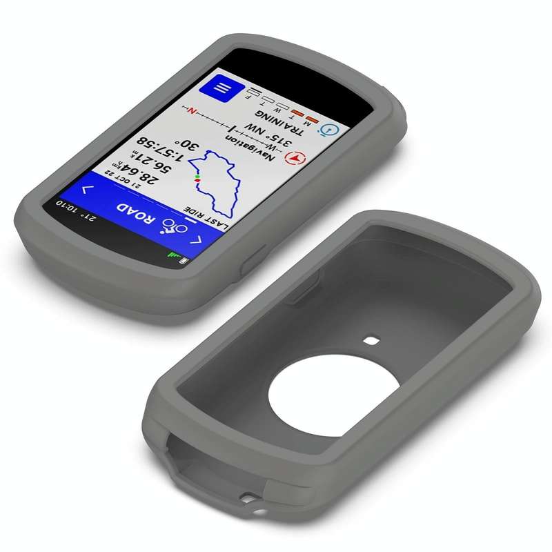 For Garmin Edge 1040 Full Back Cover Stopwatch Silicone Case(Dark Grey)