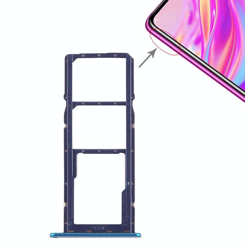 2 x SIM Card Tray / Micro SD Card Tray for Huawei Enjoy 9 (Blue)