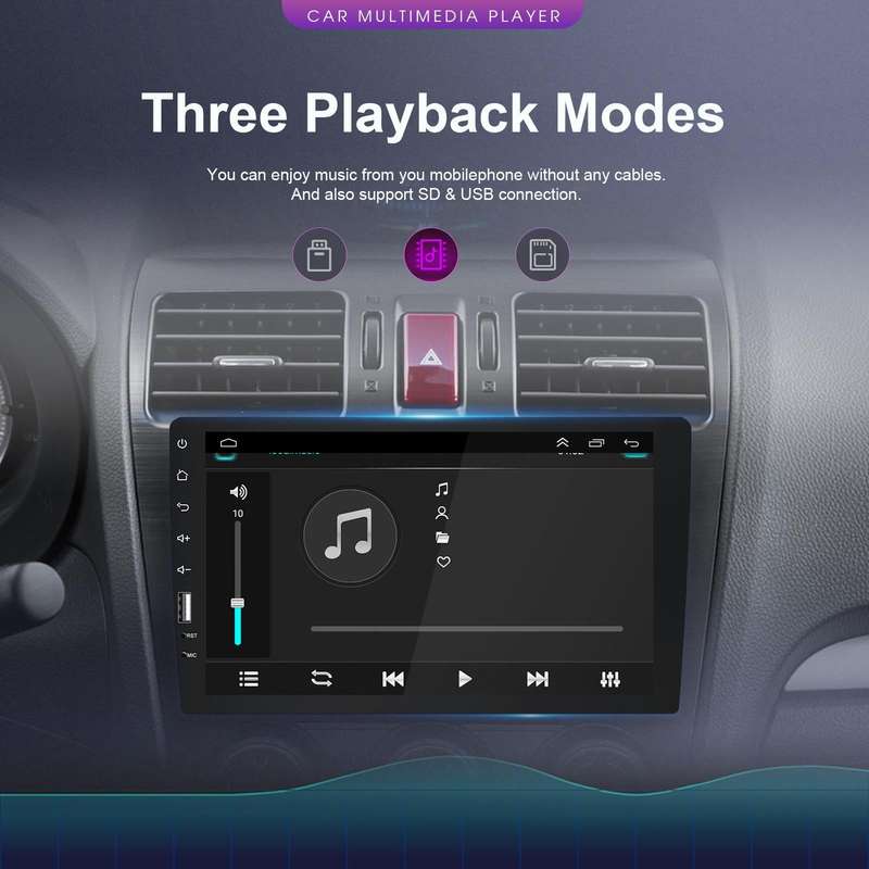 A3236 9 inch Android 11 Single Butt MP5 Player, Style: Wifi 2+32G(Standard+AHD Camera)