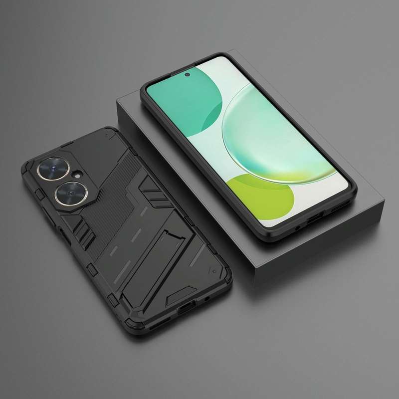 For Huawei nova 11i 4G Punk Armor 2 in 1 PC + TPU Phone Case with Holder(Black)