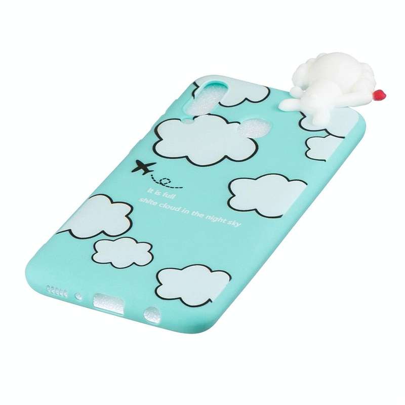 For Galaxy A30 Shockproof Cartoon TPU Protective Case(Clouds)
