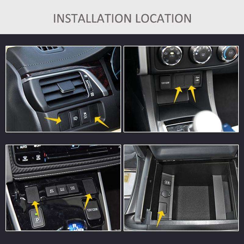 Car 3.1A USB Double-sided Mobile Phone Charger for Toyota