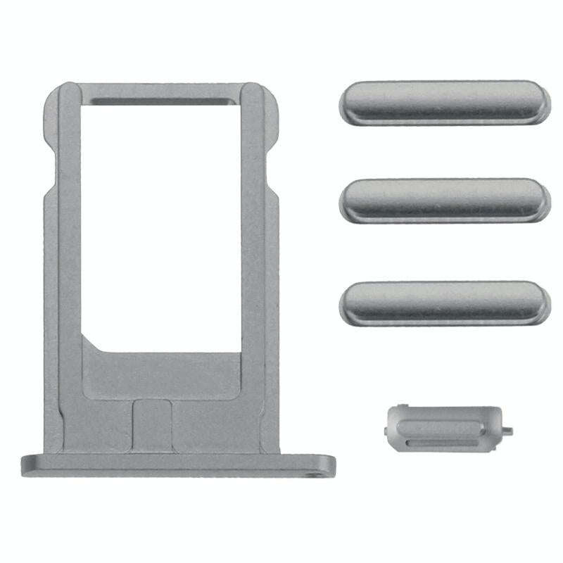 Original Card Tray & Volume Control Key & Screen Lock Key & Mute Switch Vibrator Key Kit for iPho...
