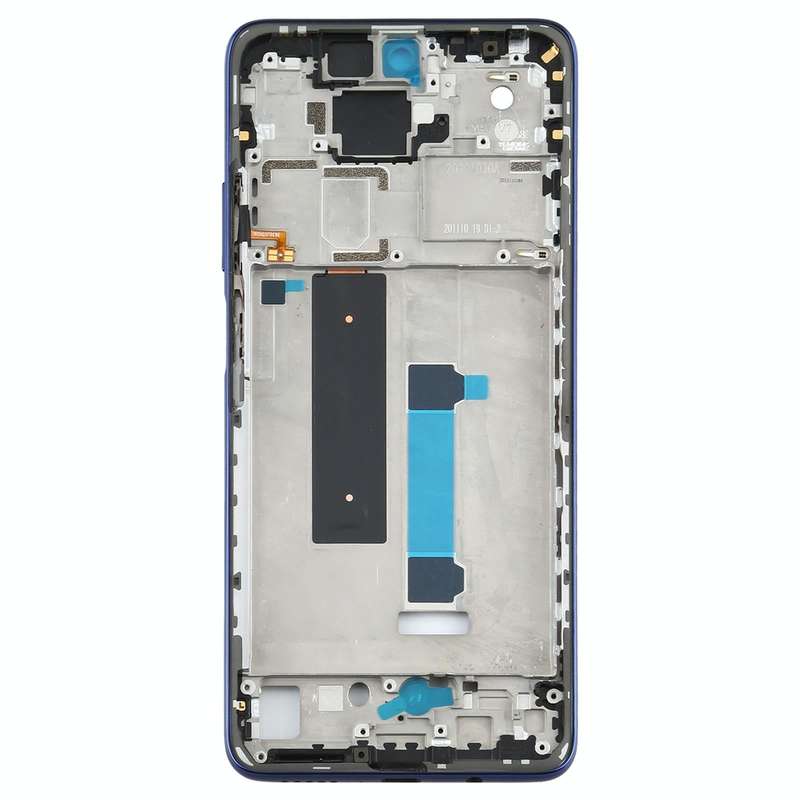 Original Front Housing LCD Frame Bezel Plate for Xiaomi Redmi Note 9 Pro 5G M2007J17C(Blue)