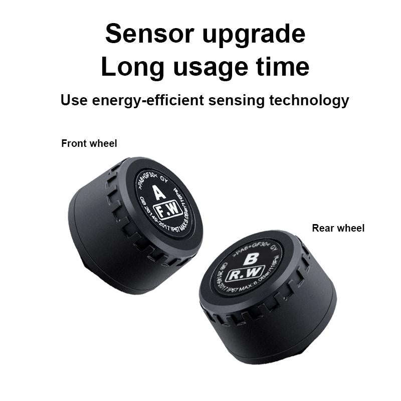 Front Wheel Tire Pressure Temperature Monitoring Sensor(Black)