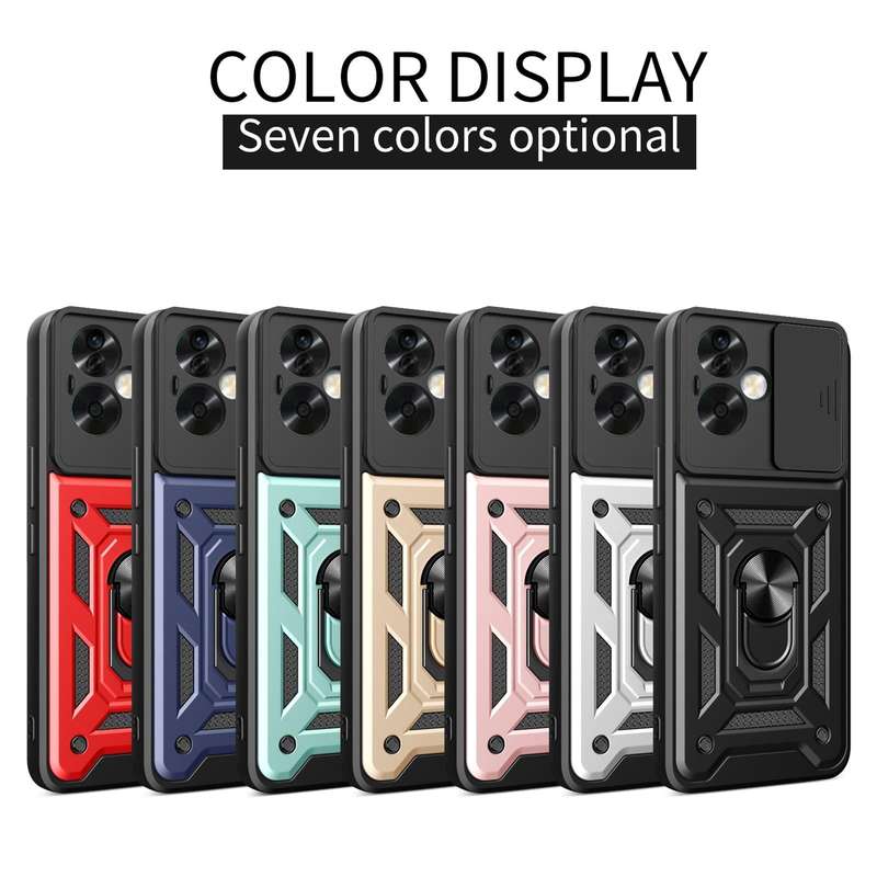 For OPPO A79 5G Global Sliding Camera Cover Design TPU Hybrid PC Phone Case(Mint Green)