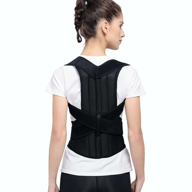 Kyphosis Correction Belt Spine Back Fixation Belt Correction Clothing, Size:XS(Black)