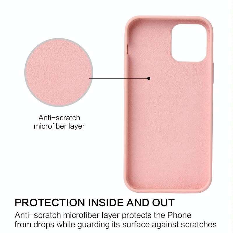 For iPhone 12 mini Solid Color Liquid Silicone Shockproof Protective Case(Lavender Grey)