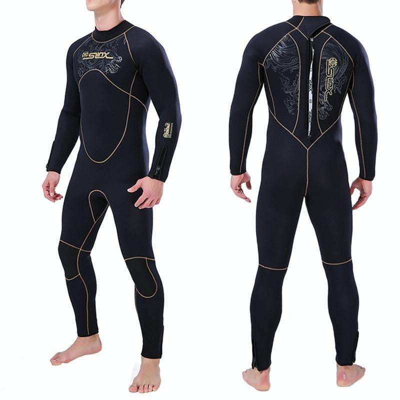 SLINX 1106 5mm Neoprene + Towel Lining Super Elastic Wear-resistant Warm Semi-dry Full Body One-p...