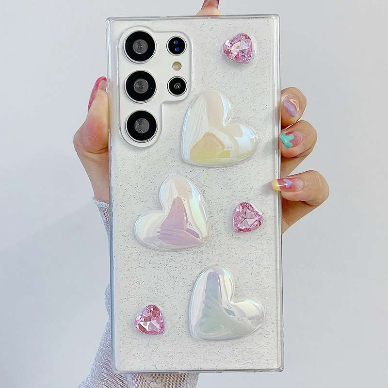 For Samsung Galaxy A13 4G Love Epoxy TPU Protective Case(Pink)