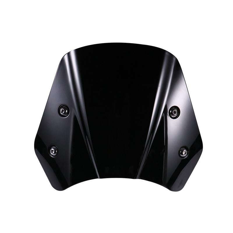 5-7 Inch Retro Motorcycle Windshield Universal Modified Windshield(Black)
